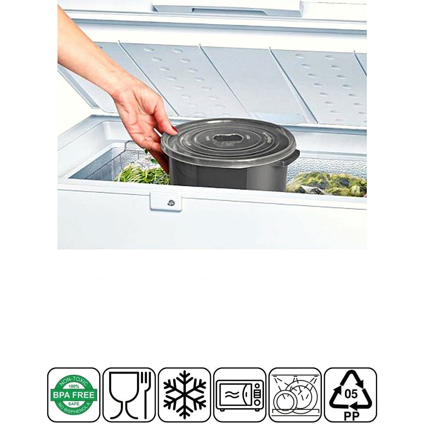 Mikrowellenbox, 12-Stück, Einfrierbox, Frischhaltebox, 3x Größen