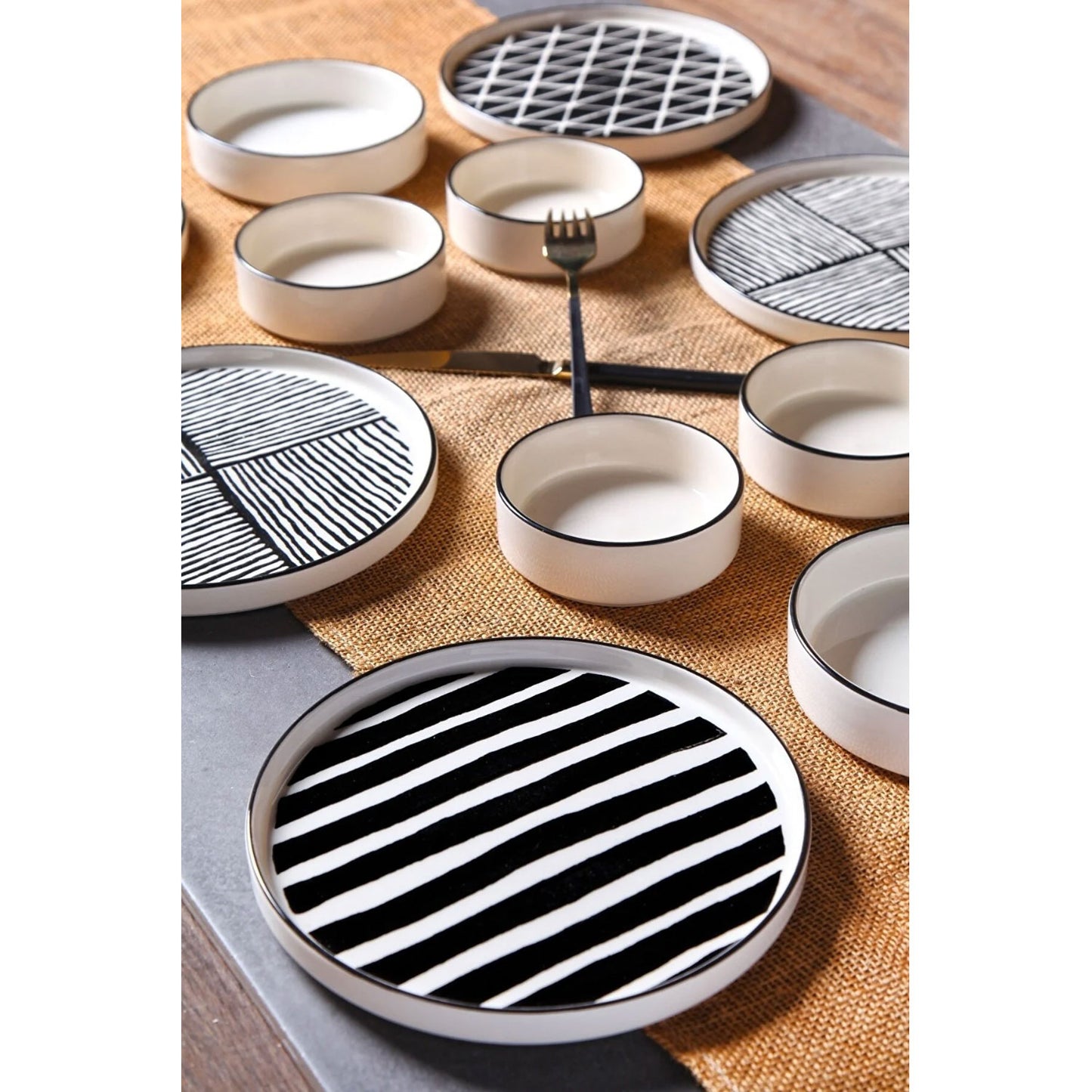 Exklusives Frühstückset 12-Teilig 6 Personen Handmade