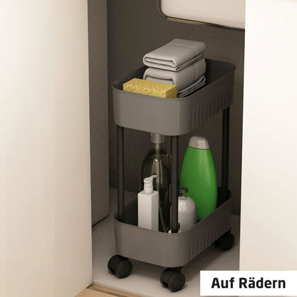 Organizer für Waschbecken-Schrank in Schwarz / Weiß / Grau