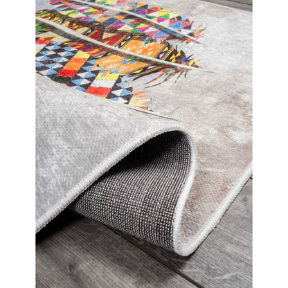 Wohnzimmer Teppich Multi Feder