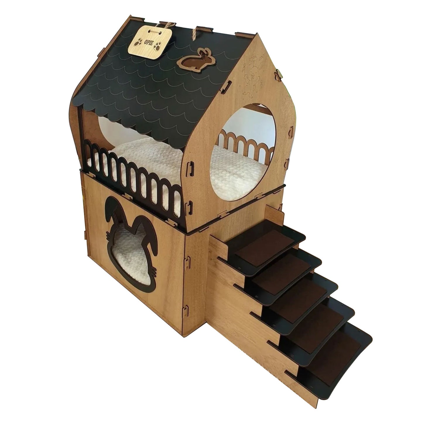 XL Kaninchenhaus mit Futterstation