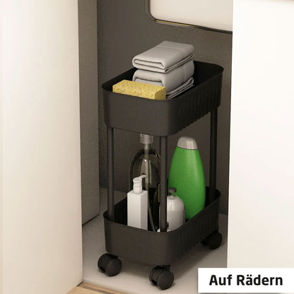Organizer für Waschbecken-Schrank in Schwarz / Weiß / Grau
