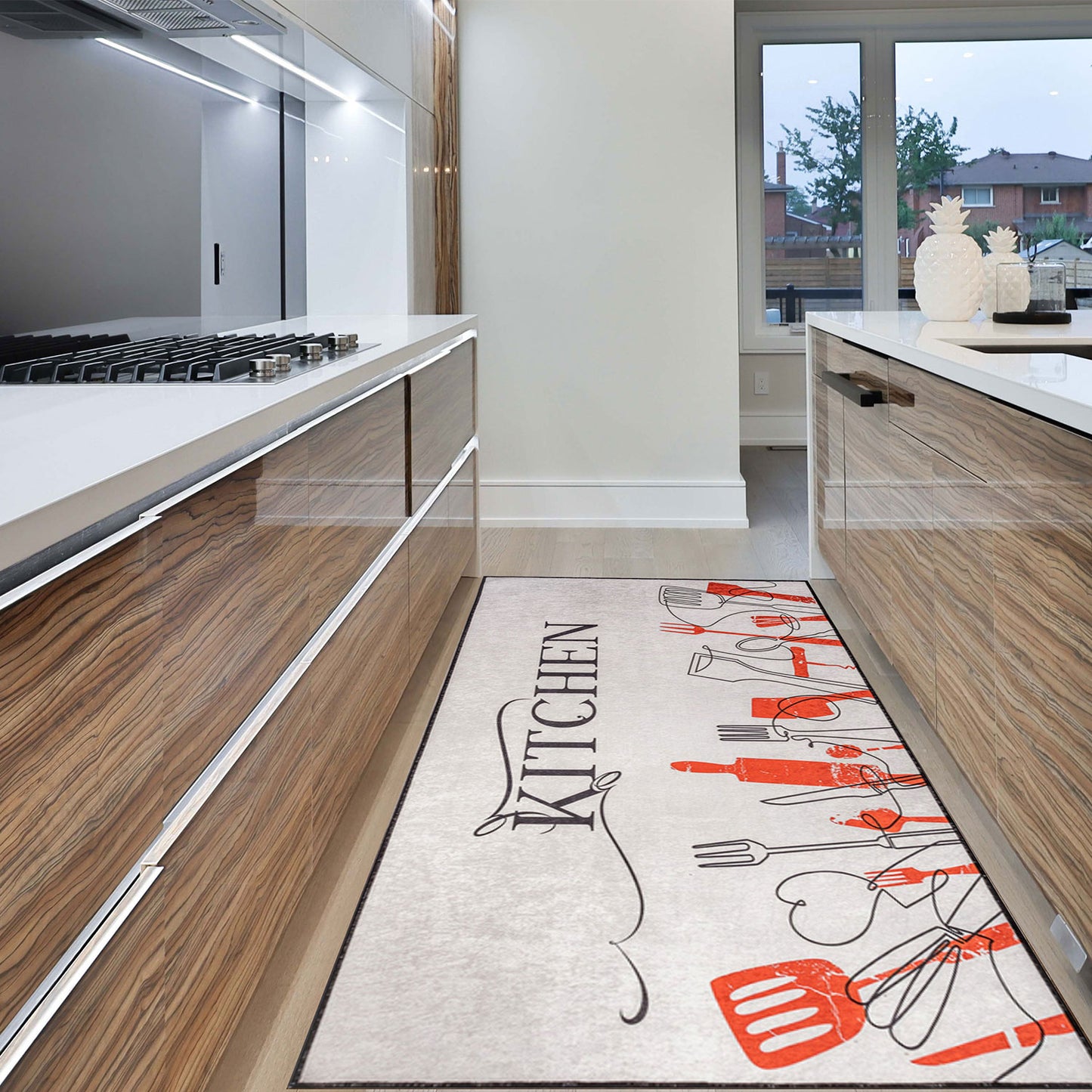 Premium Küchenteppich Kitchen Weiß