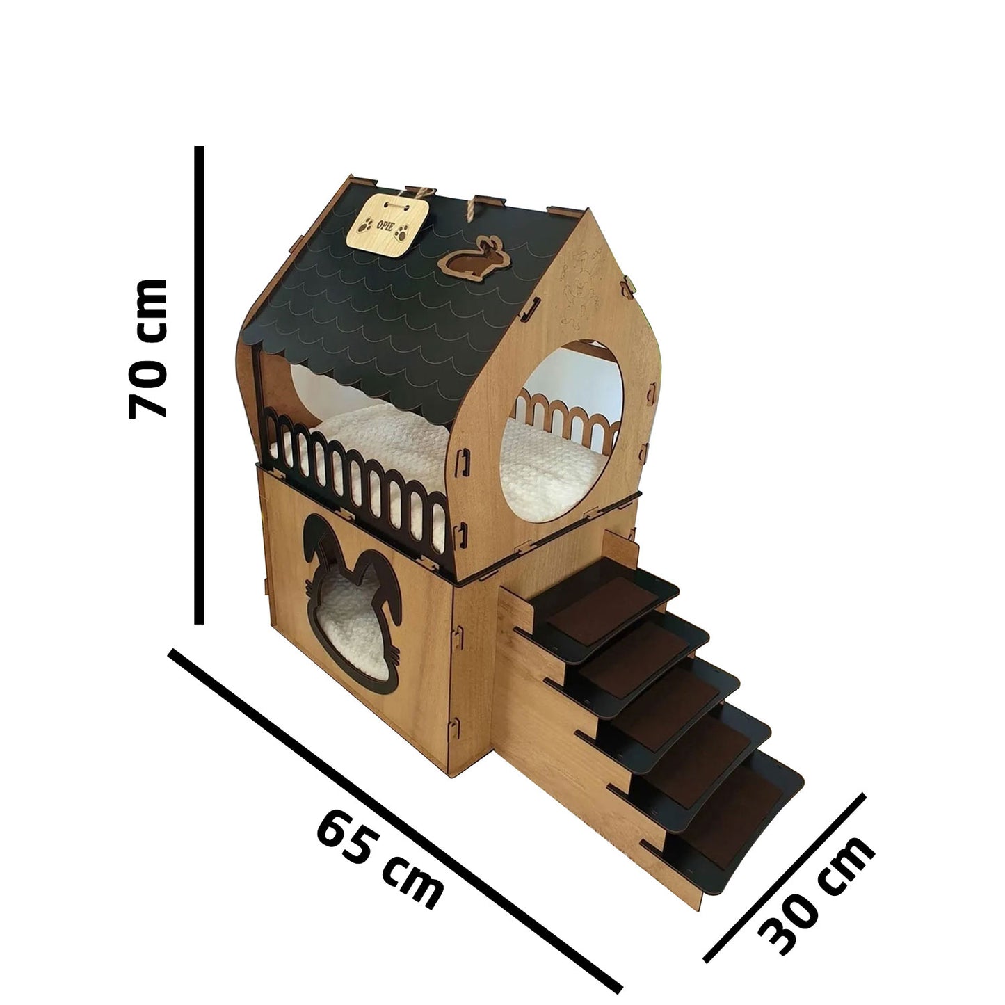 XL Kaninchenhaus mit Futterstation