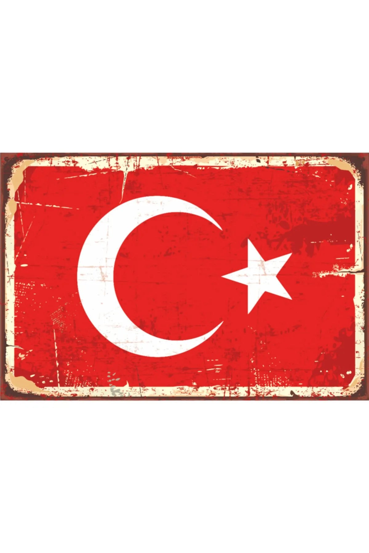 Wandposter 20x30cm Türkei-Flagge