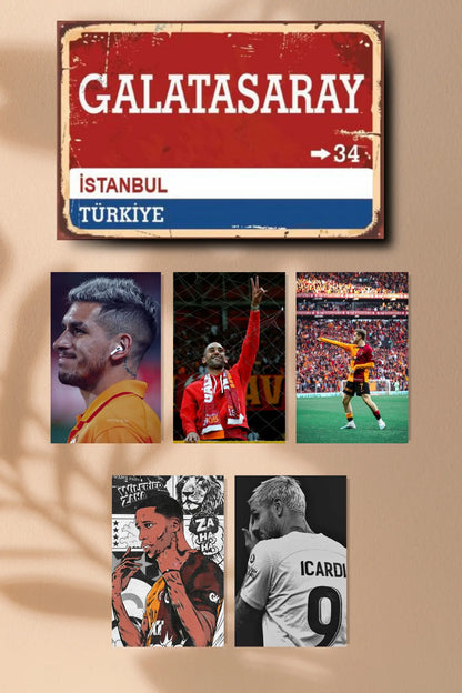 Galatasaray Wandbild Set 6-Teilig Fan-Edition
