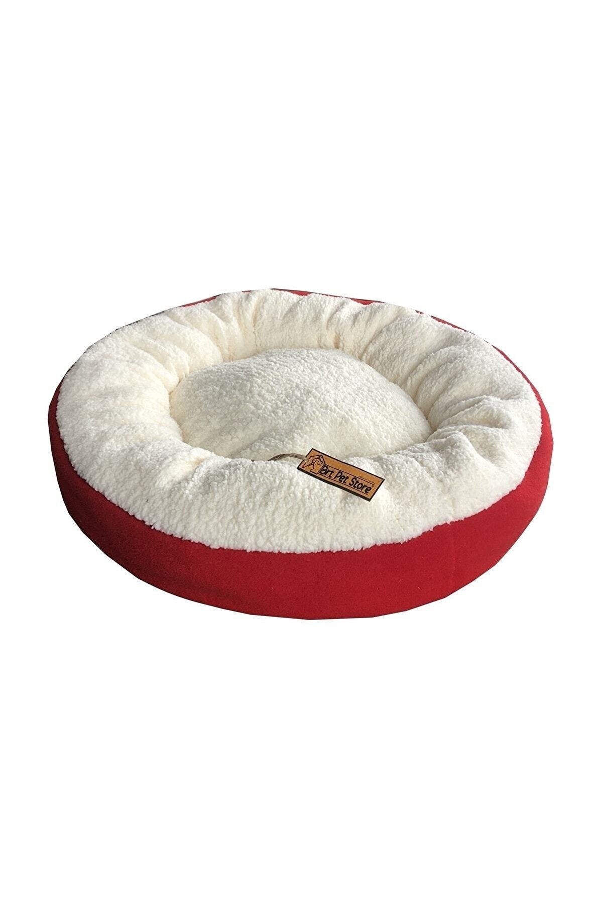 Katzenkissen Katzenbett 55cm in Grau & Rot Extra Soft Tierkissen