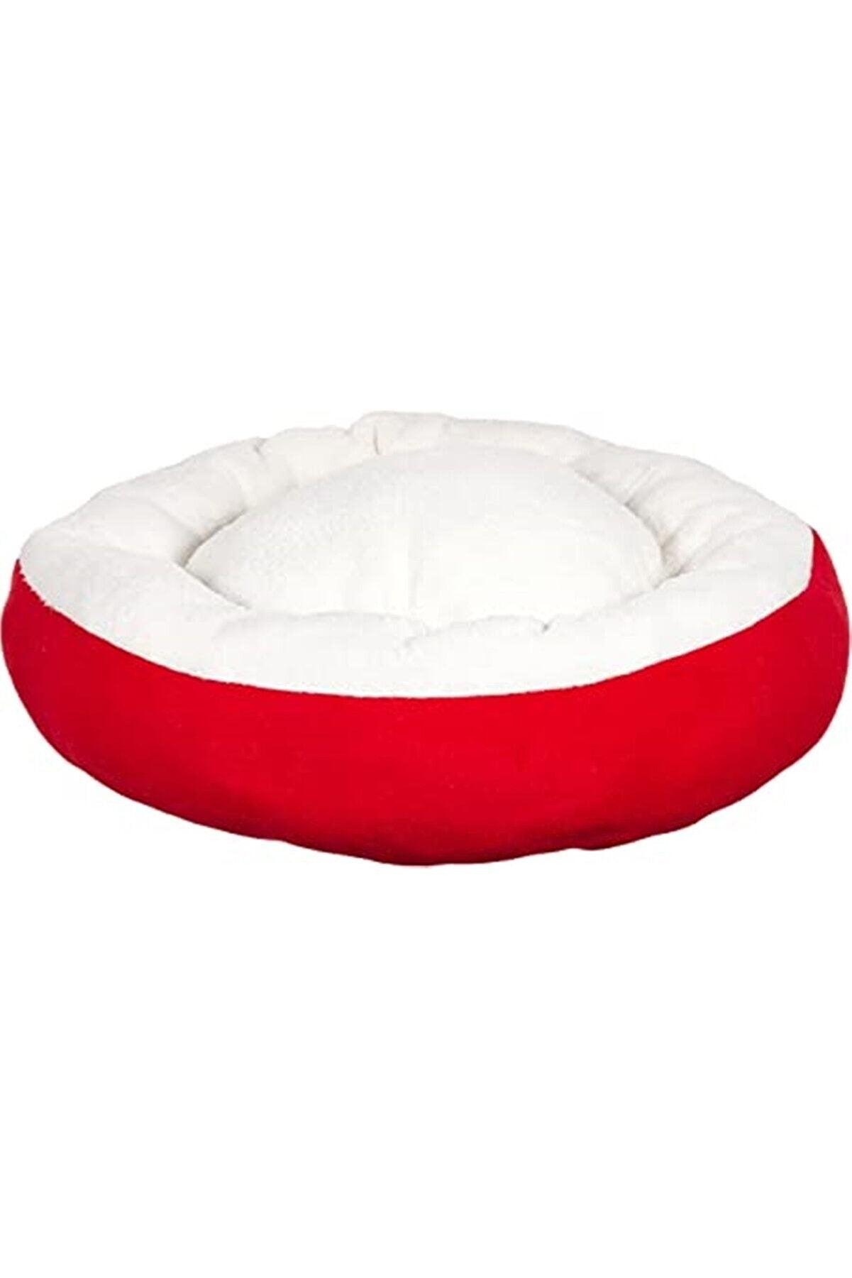 Katzenkissen Katzenbett 55cm in Grau & Rot Extra Soft Tierkissen