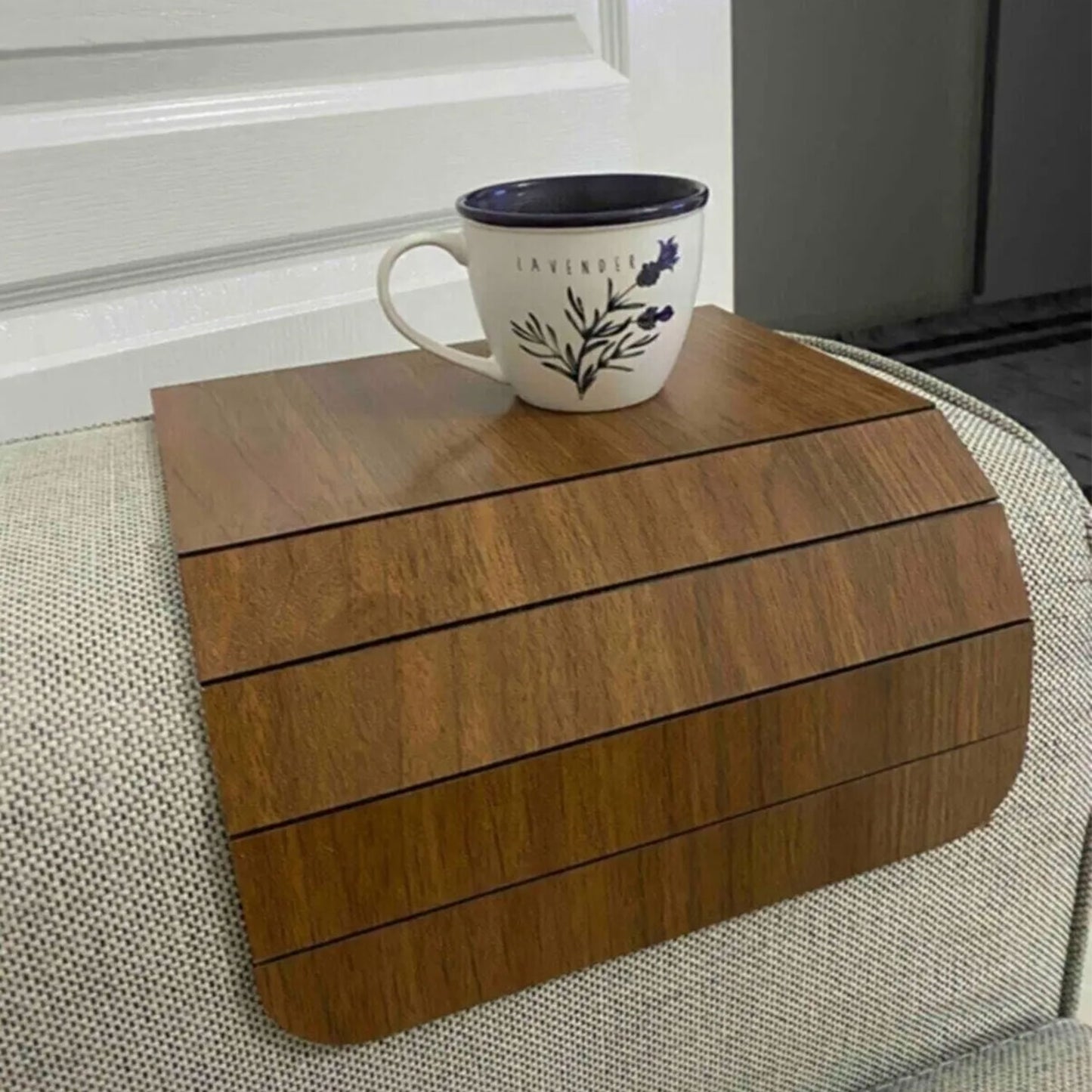 Sofa-Tablett geeignet als Beistelltisch / Couch Ablage in 2x Größen Braun