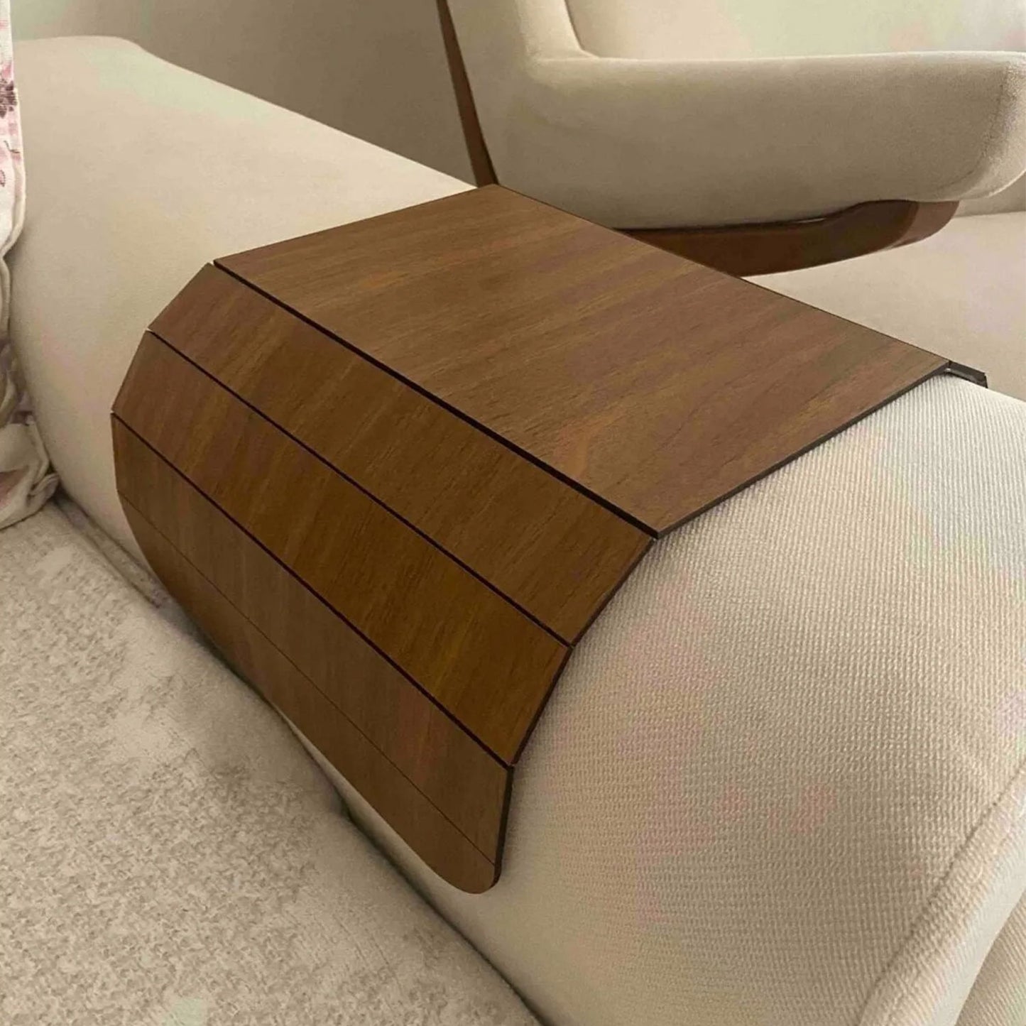 Sofa-Tablett geeignet als Beistelltisch / Couch Ablage in 2x Größen Braun