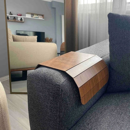 Sofa-Tablett geeignet als Beistelltisch / Couch Ablage in 2x Größen Braun