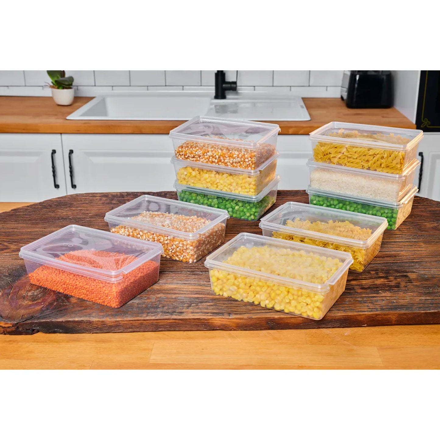 Aufbewahrungsboxen 10-Teilig 1-Liter Transparent