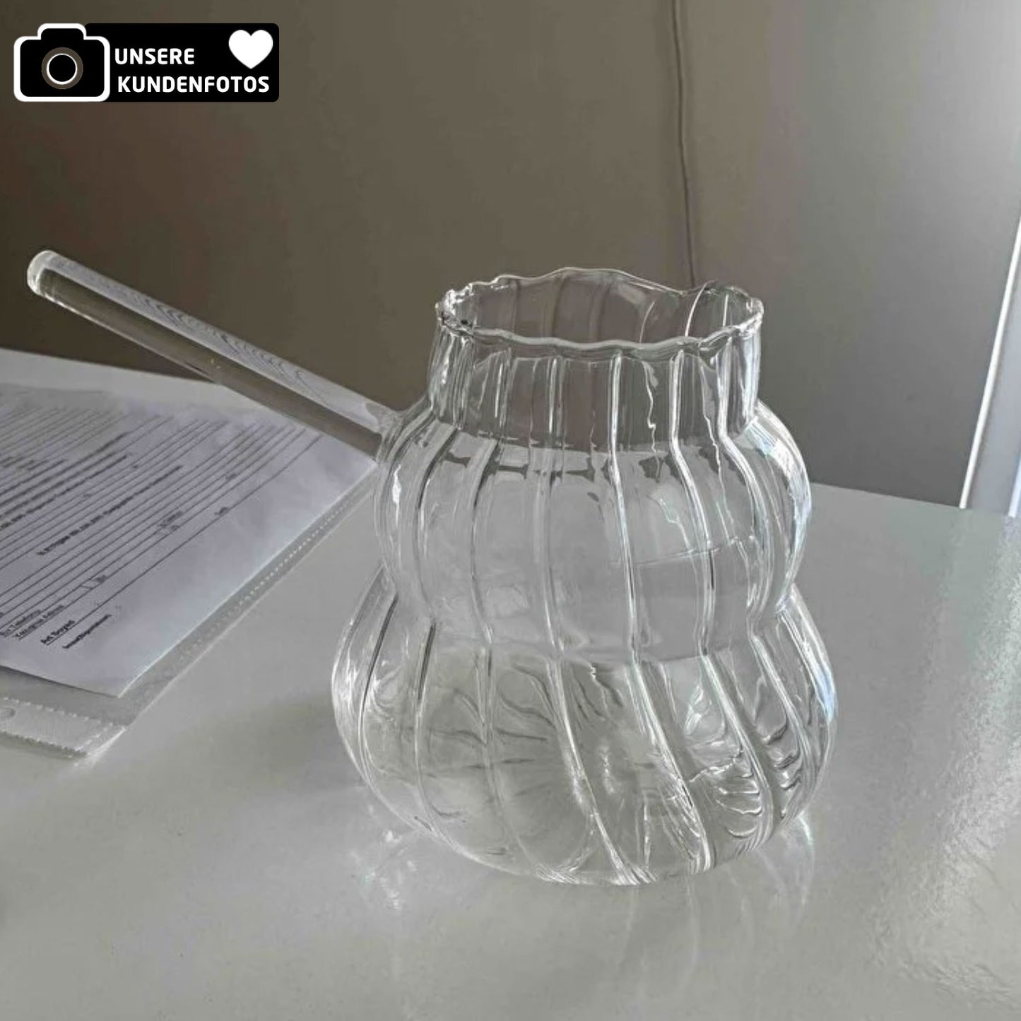 Exklusiver Glas Espressokocher 450ml