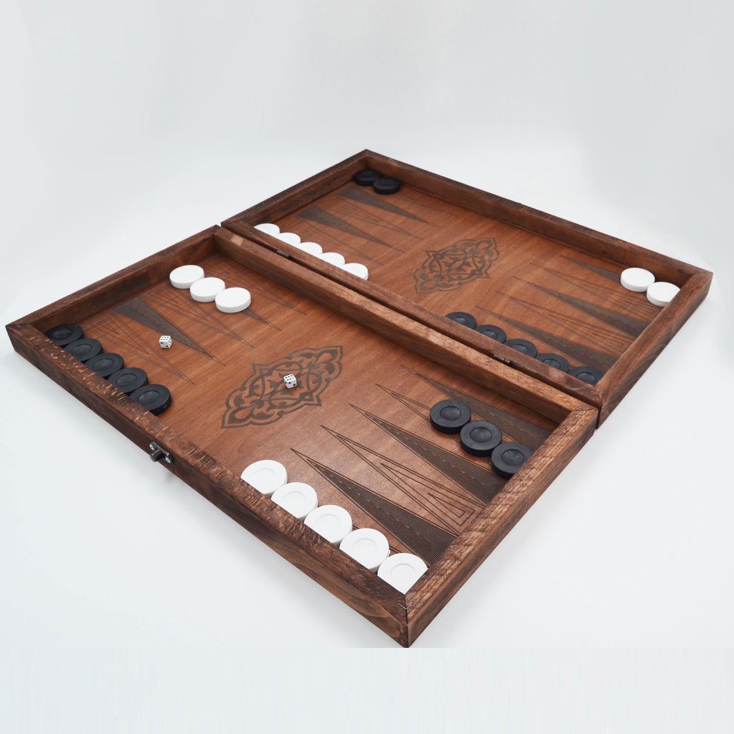 Handgefertigtes Holz Backgammon / Tavla Set