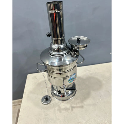 Qualitativer holzkohle Samowar / Teekocher aus Metall 3,5 Liter