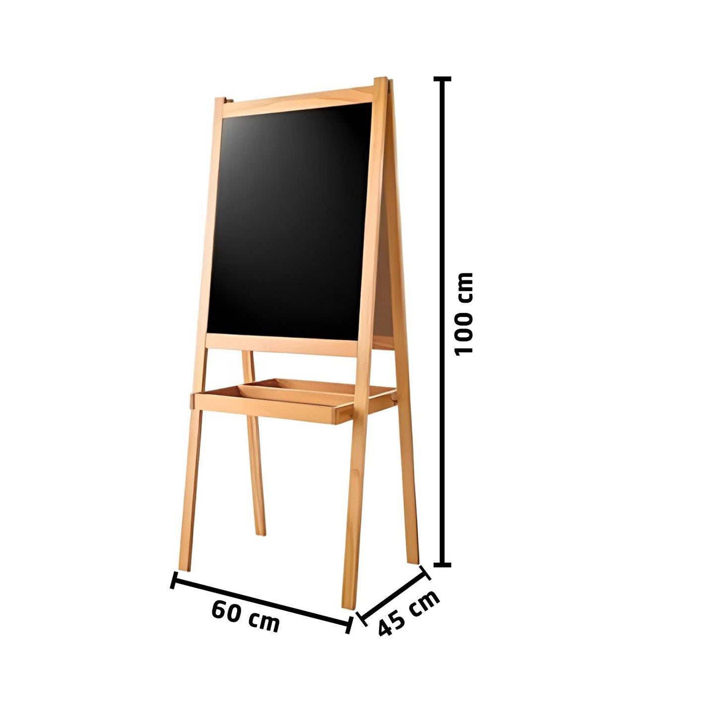 Tafel für Kinder zum Zeichnen aus Holz / Beidseitig nutzbar