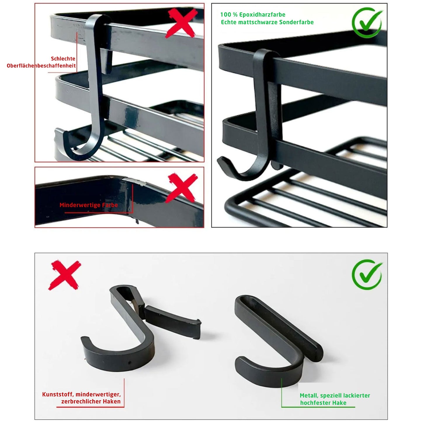 Aufhängeregal für Badezimmer / Wc für Equipment 2'er Set