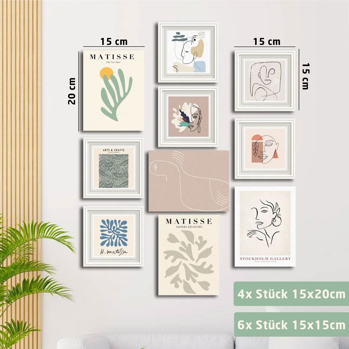 10-Teiliges Wandbild