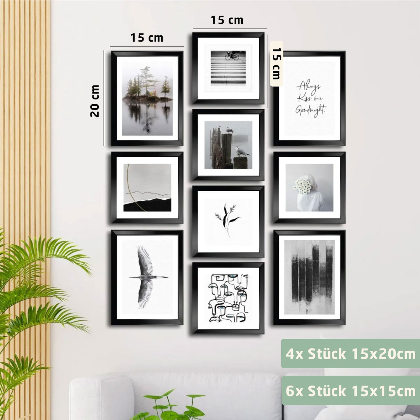 10-Teiliges Wandbild