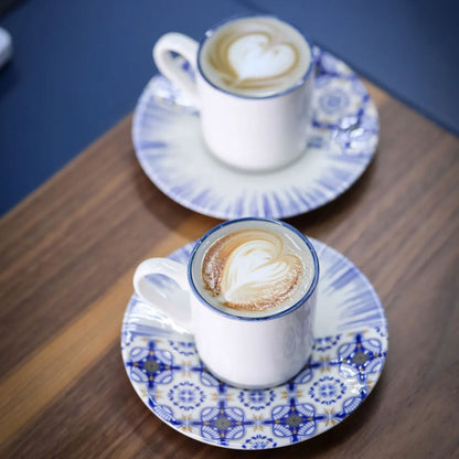 Exklusive Espressotassen Set 4-Teilig Mosaik für 2 Personen