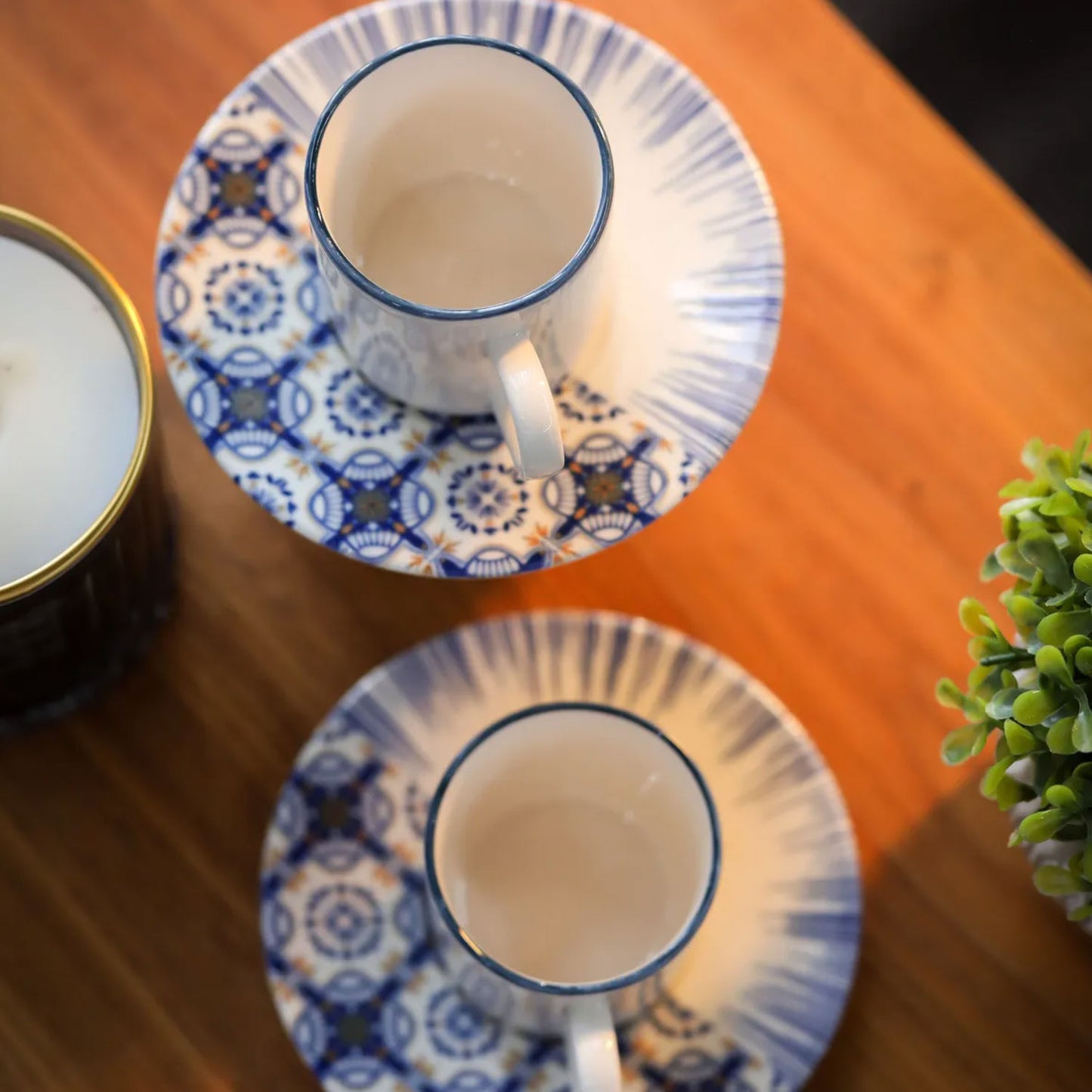 Exklusive Espressotassen Set 4-Teilig Mosaik für 2 Personen