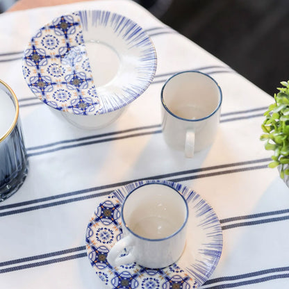 Exklusive Espressotassen Set 4-Teilig Mosaik für 2 Personen