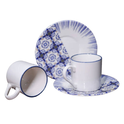 Exklusive Espressotassen Set 4-Teilig Mosaik für 2 Personen