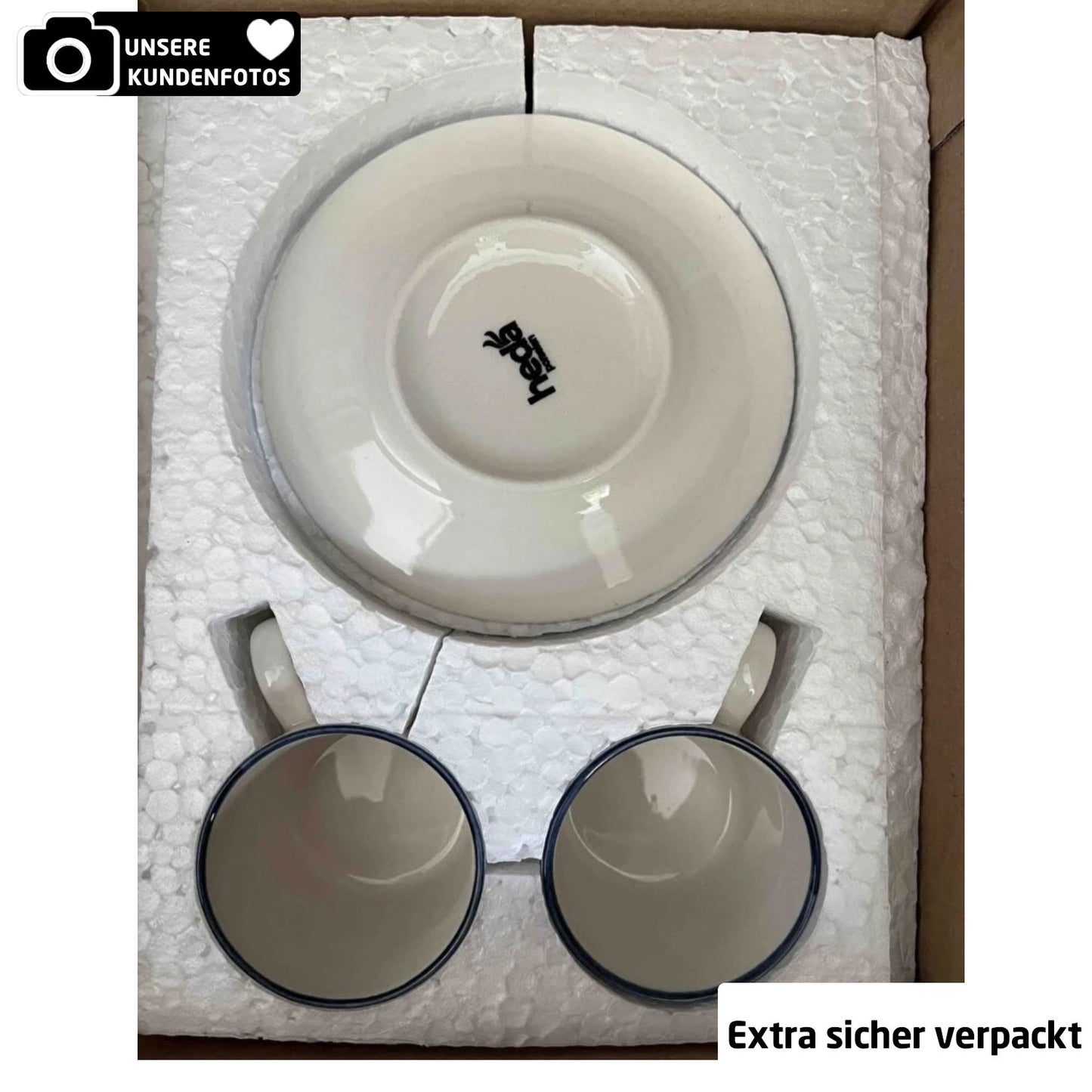 Exklusive Espressotassen Set 4-Teilig Mosaik für 2 Personen