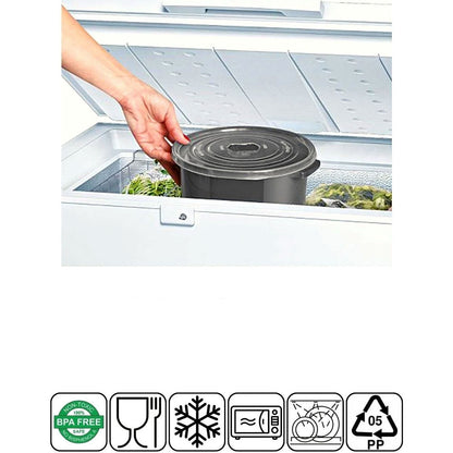 Mikrowellenbox, 12-Stück, Einfrierbox, Frischhaltebox, 3x Größen