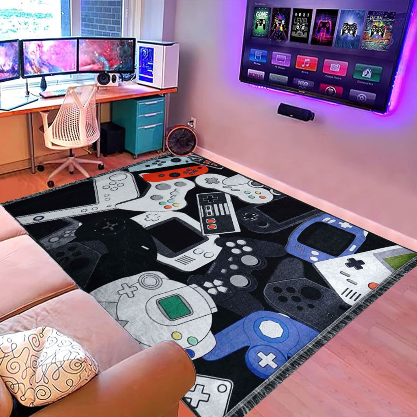 Gamer Teppich 8x Größen