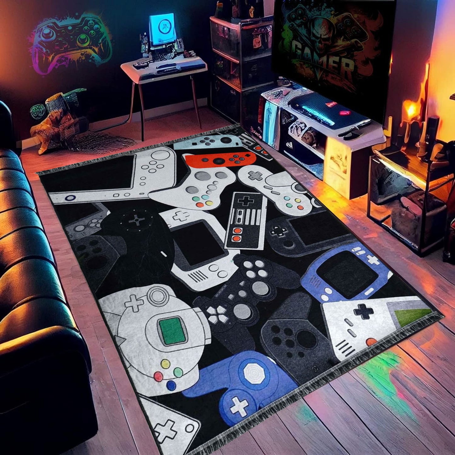 Gamer Teppich 8x Größen