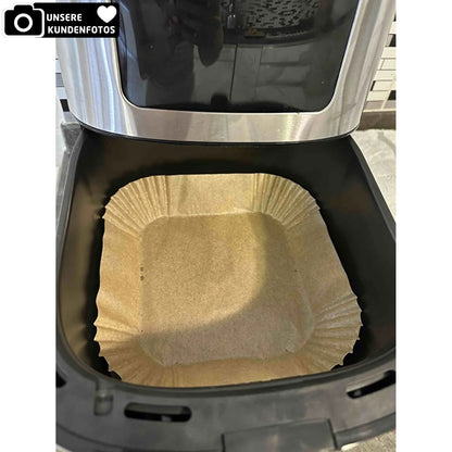 Airfryer Backpapier 100x Stück in Rund & Quadratisch