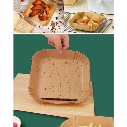 Airfryer Backpapier 100x Stück in Rund & Quadratisch