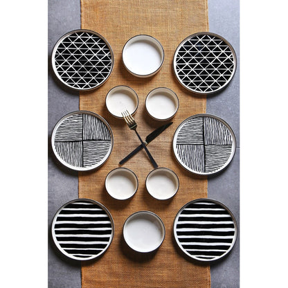 Exklusives Frühstückset 12-Teilig 6 Personen Handmade