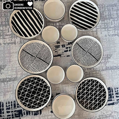 Exklusives Frühstückset 12-Teilig 6 Personen Handmade