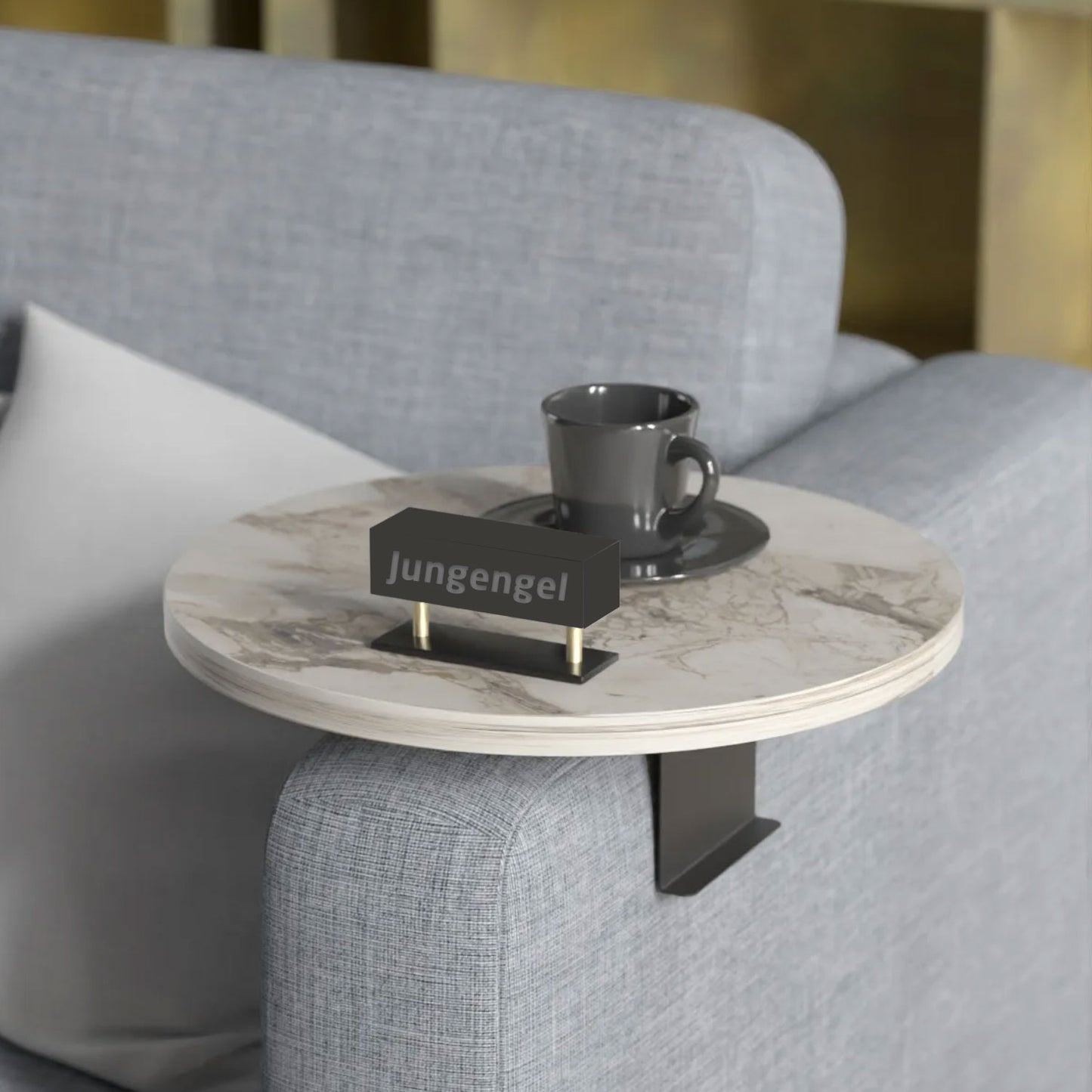 Robustes Sofatablett in 4x Farben Holz & Metall