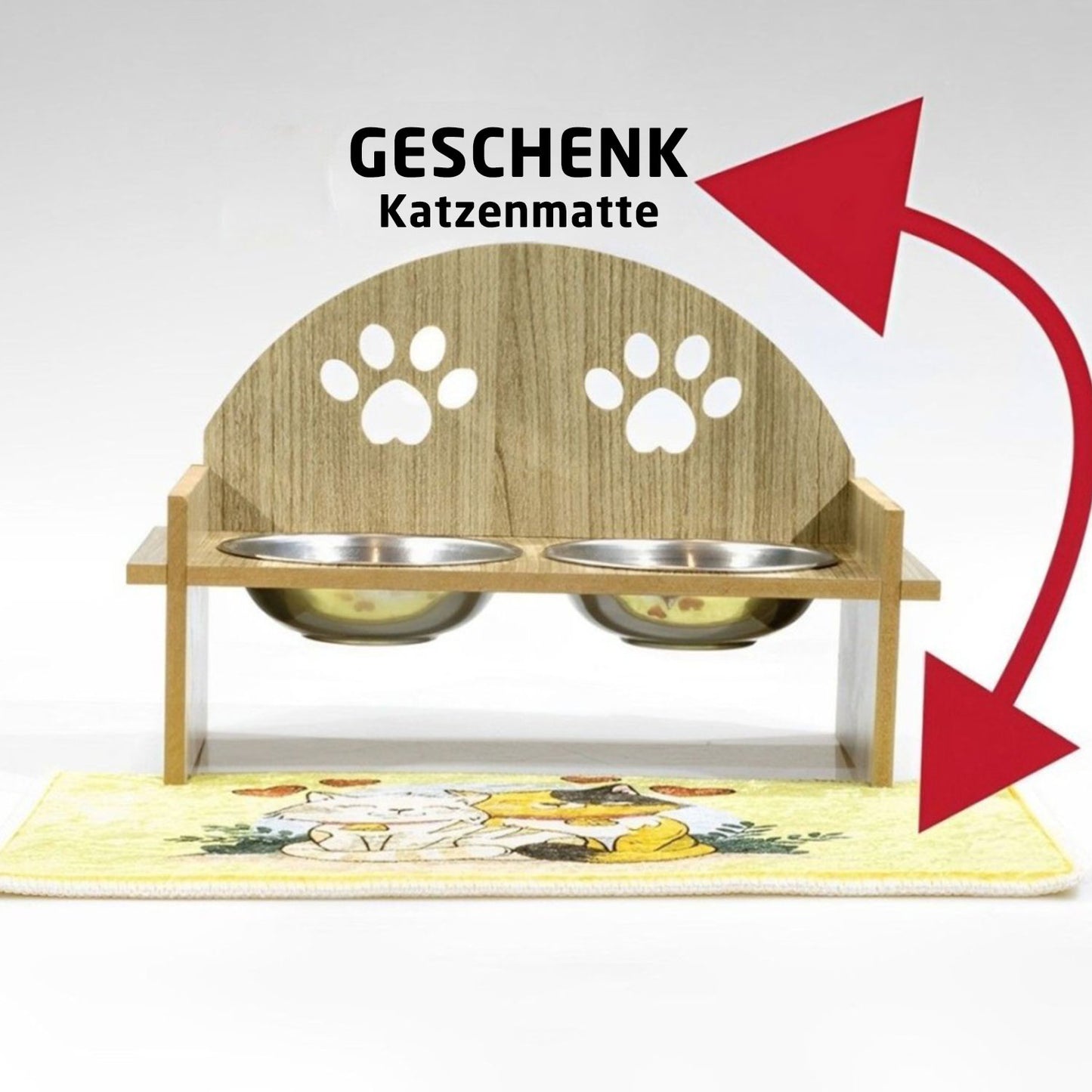 Futternapf für Katzen doppeltseitig