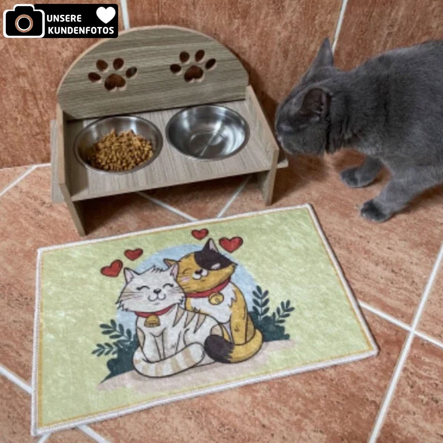 Futternapf für Katzen doppeltseitig