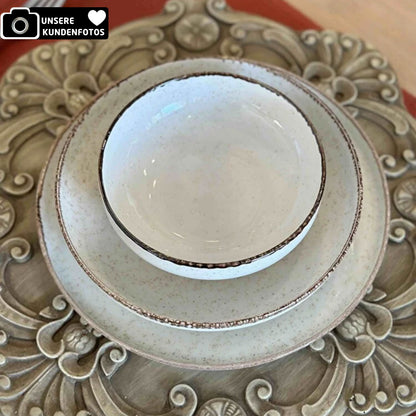 Tafelgeschirr Elfenbein Design 18-Teilig