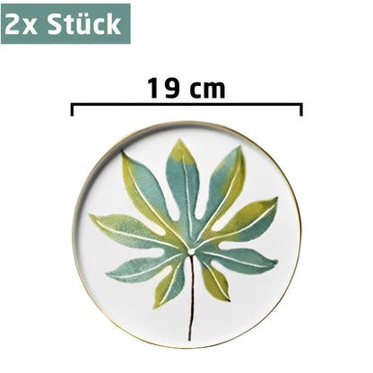 Exklusives Frühstückset 14-Teilig 6 Personen Handmade Skandinavien Green