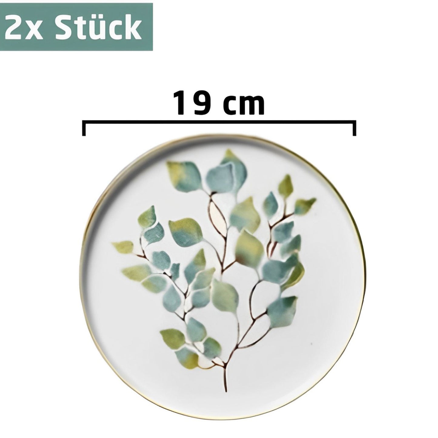 Exklusives Frühstückset 14-Teilig 6 Personen Handmade Skandinavien Green