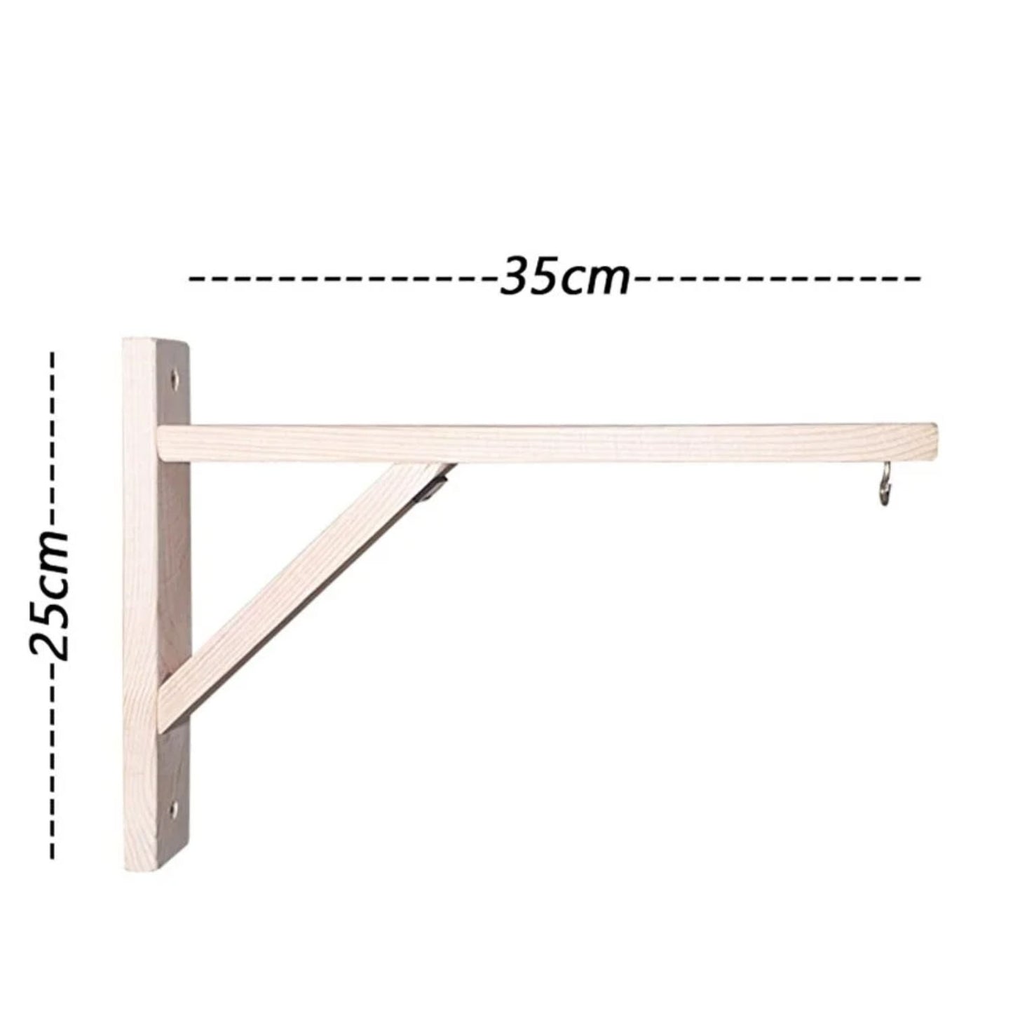Wandhalterung Holz Regal Halterung 35x25cm Dreieck Holz Regalhalterungen