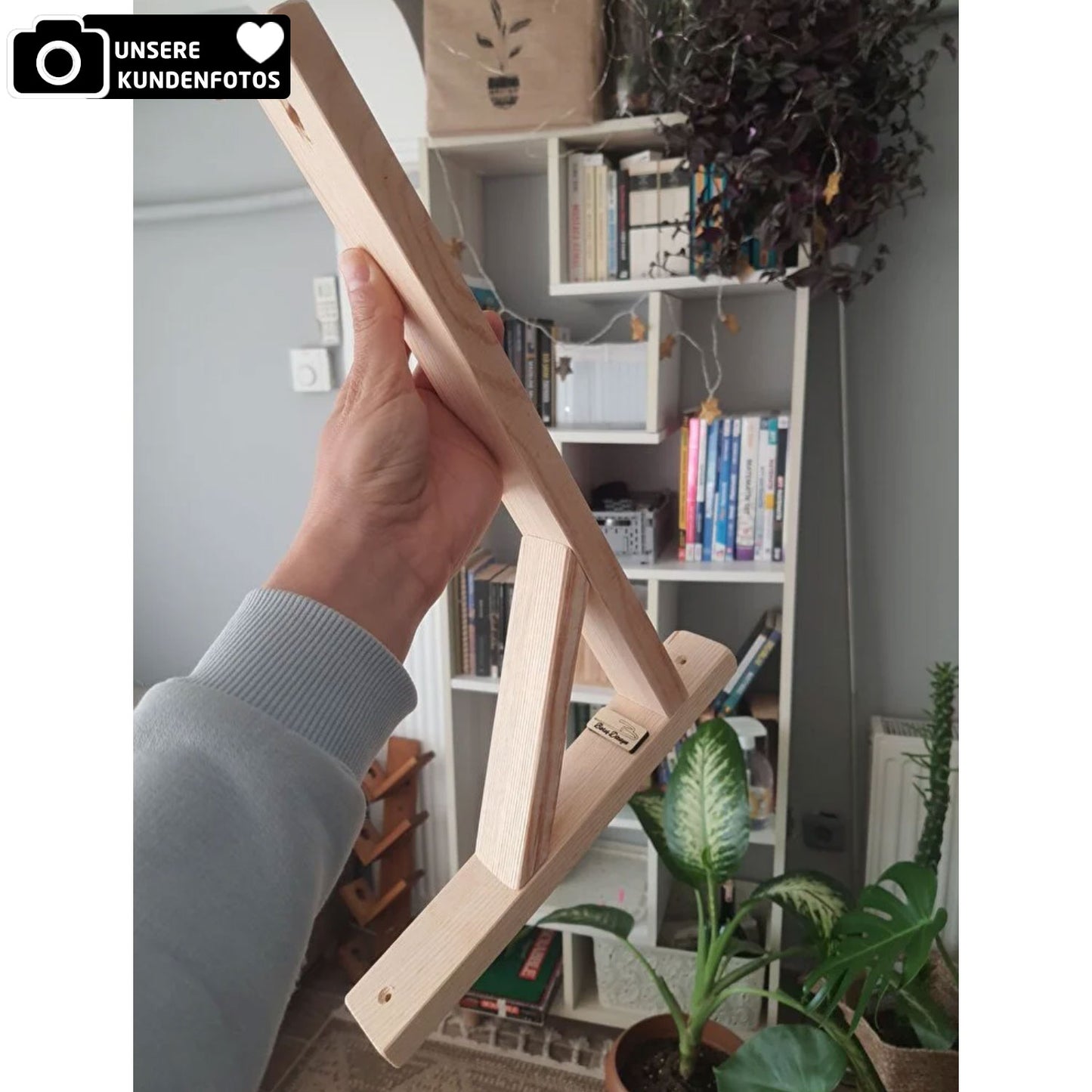 Wandhalterung Holz Regal Halterung 35x25cm Dreieck Holz Regalhalterungen