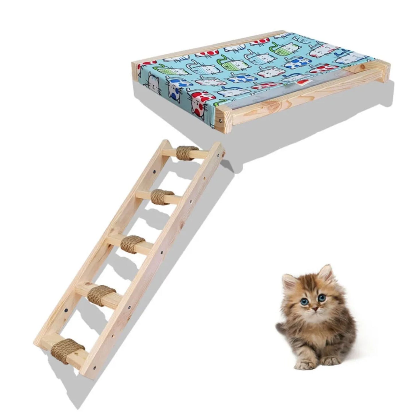 Hängematte & Leiter für Katzen 4x Designs