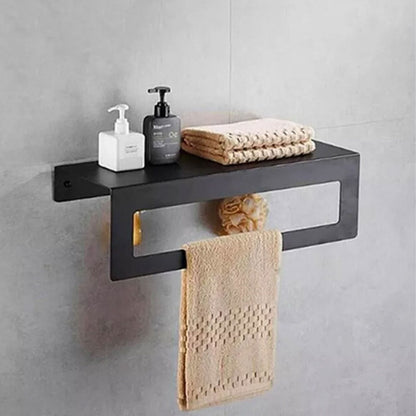 Toilettenpapier- & Handtuchhalterung Schwarz Matt 2'er Set