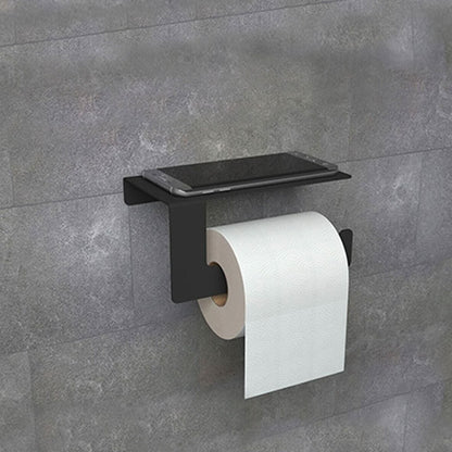 Toilettenpapier- & Handtuchhalterung Schwarz Matt 2'er Set