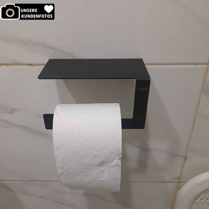 Toilettenpapier- & Handtuchhalterung Schwarz Matt 2'er Set