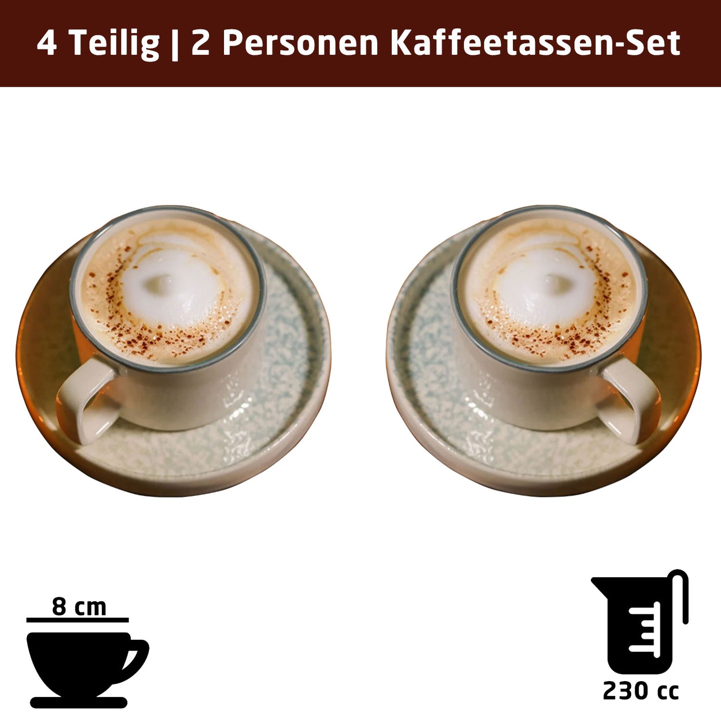 Heda Tee- / Kaffeetassen Set 4-Teilig 2-Personen