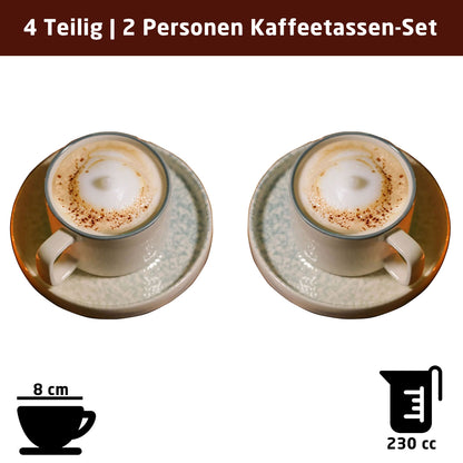 Heda Tee- / Kaffeetassen Set 4-Teilig 2-Personen