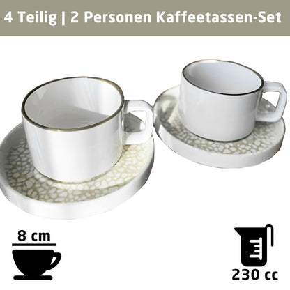 Heda Tee- / Kaffeetassen Set 4-Teilig 2-Personen